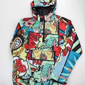 Reason NWT Men's Size Small Comic "Money Drip" Print Hoodie Pullover Windbreaker